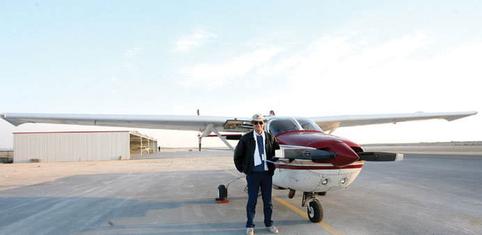 THE MASTER: Barry Sloane with his Cessna Skymaster.     Photo TKS