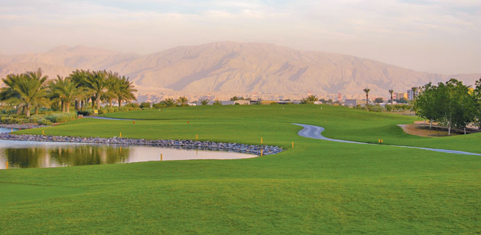 Tower Links golf course in Ras Al Khaimah, UAE.