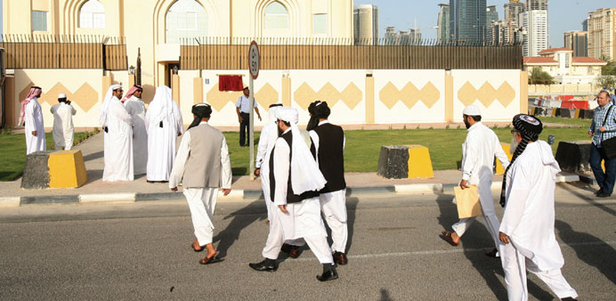 The Taliban office in Doha.-File photo