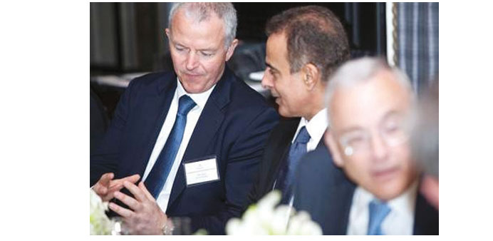 Gary Sykes with ambassador Mohamed Jaham al-Kuwari.