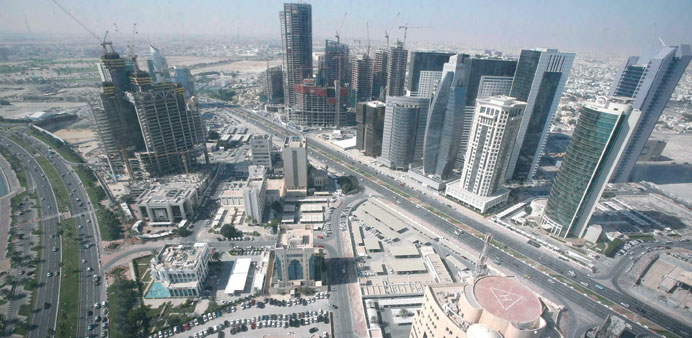   A view of the business district in Doha (file). Qatar plans to spend $140bn on infrastructure projects before it hosts the 2022 soccer World Cup.