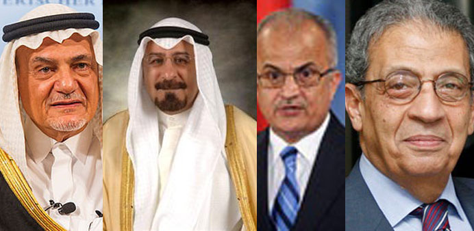 Turki al-Faisal;  Mohamed al-Sabah;  Abdelelah Alkhatib  and  Amr Moussa