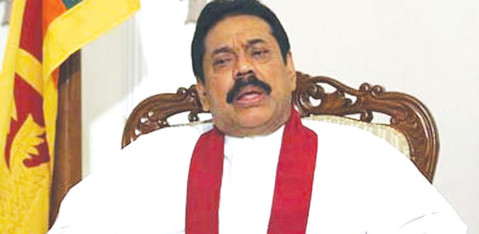President Mahinda Rajapakse  ... Giving the go-ahead  for election.