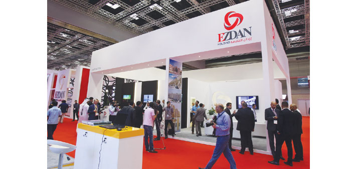 The Ezdan Holding Group stand at the Cityscape Qatar 2014 exhibition.