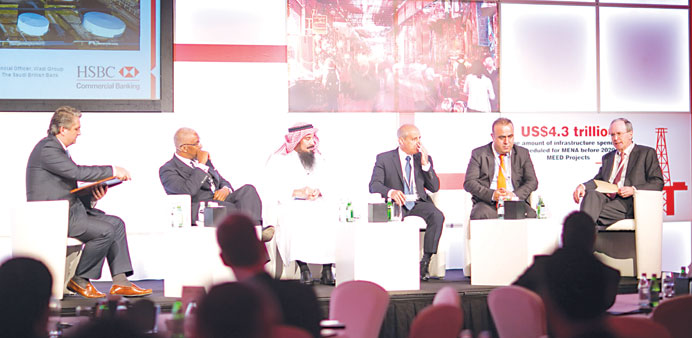 Simon Cooper and other panellists at the HSBC regional event.