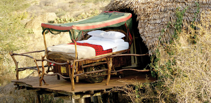 STARBED: Often called the biggest bedroom in the world, the Loisaba starbed provides endless views of Kenyau2019s open plains and is an experience not to 
