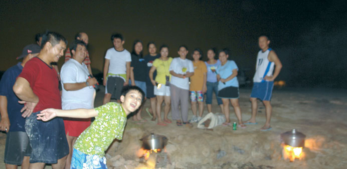 Filipinos love to do crabbing, especially during the winter. 