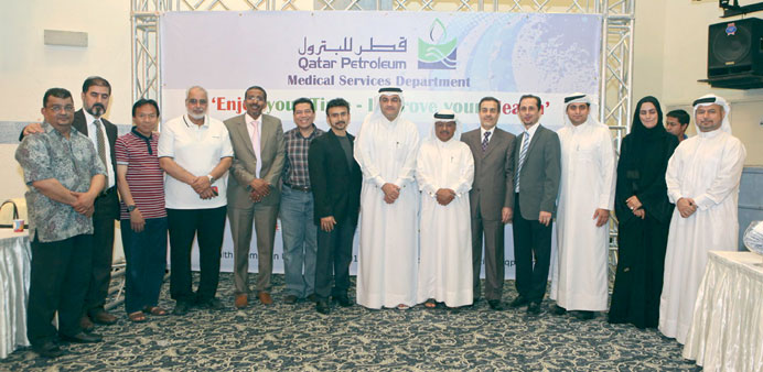 Al-Mawlawi poses with Medical Services staff at the QP event.