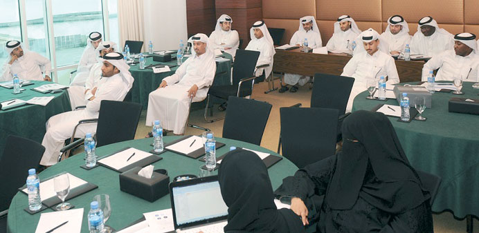 Qatari entrepreneurs at the QDB training programme.
