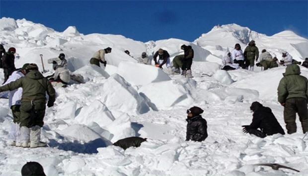 Indian avalanche soldier in critical condition