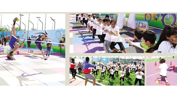 The National Sport Day activities organised by the Qatar Tennis Federation saw huge crowds, across all ages, taking part.