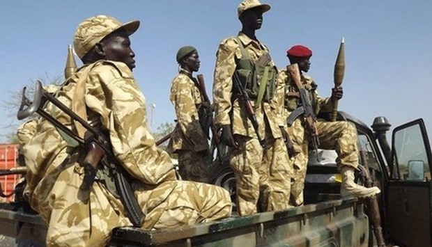 South Sudan government troops