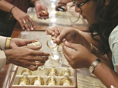 A jewellery shop in Mumbai. Gold dealers in India, the worldu2019s second-biggest consumer, were offering a record discount of $40 an ounce to the global benchmark, with one Mumbai-based jeweller saying retail demand had almost vanished.