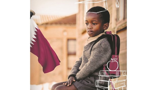 A peace education poster featuring a child.