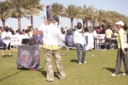 Ooredoo hosted several sporting events during the NSD celebration including fencing.