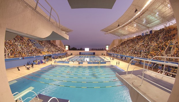 A view of the Maria Lenk Aquatic Center in Rio de Janeiro, which will host the Olympic test event from February 19 to 24.
