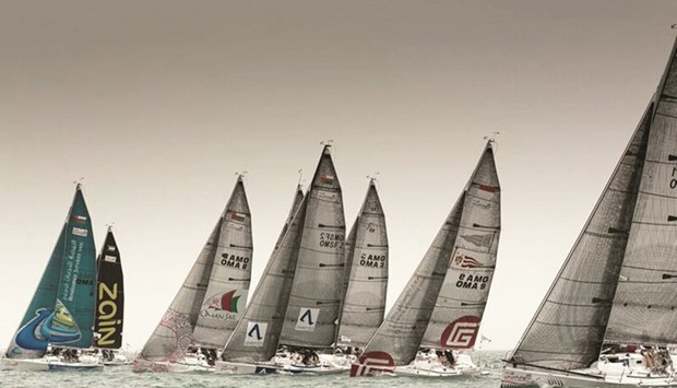 The fleet featuring Team Renaissance boat (left) in 2015.