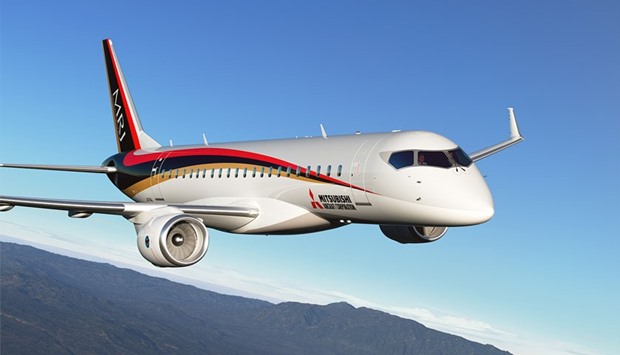 Mitsubishi unveiled the MRJ90 jet -- which is 35 metres  long and seats about 80 passengers -- in October 2014