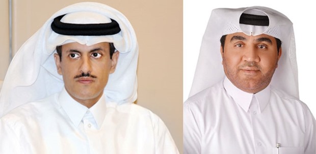 Sheikh Dr Khalid (left) and al-Obaidli: Achievements exceeding all expectations.