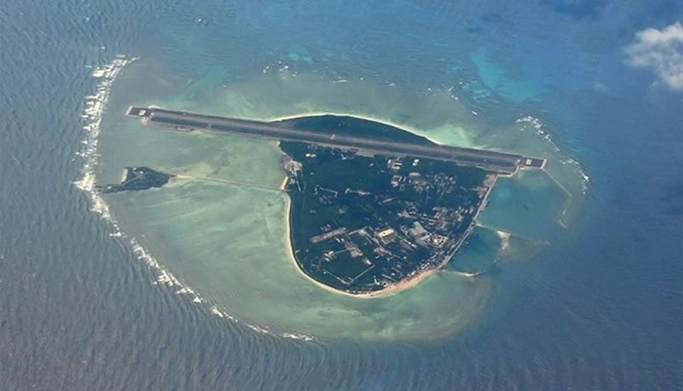 A aerial view of Woody Island