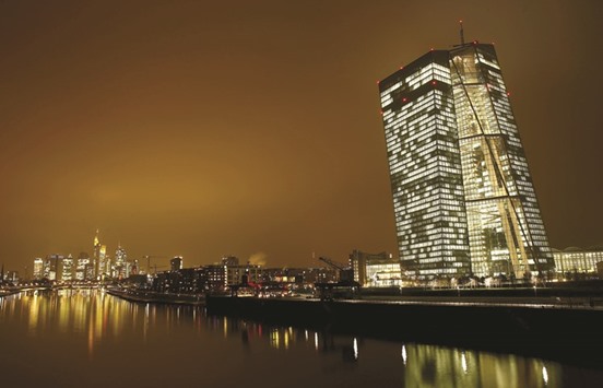 The new ECB headquarters in Frankfurt. The ECB yesterday said its 2015 bottom-line net profit amounted to u20ac1.082bn ($1.2bn), up from u20ac989mn a year earlier.