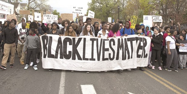 MAKING A STATEMENT:   The Black Lives Matter movement.