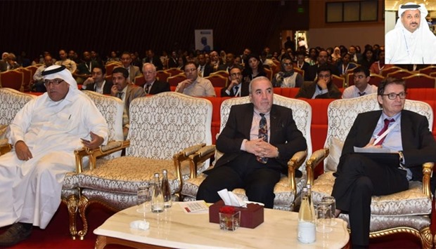 Conference delegates attend a session. Inset, Dr Ghanim al-Sulaiti. PICTURES: Noushad Thekkayil
