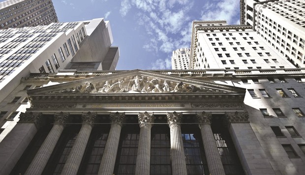 A frontal view of the New York Stock Exchange. The expectation of higher interest rates has been cited as one of the reasons for US stocks having fallen as much as 11% this year.