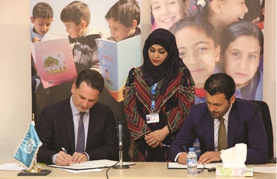 ts whose regular schooling maybe impacted by conflict.u201d  Officials of Al Jazeera Childrenu2019s Channel and UNRWA sign an agreement.