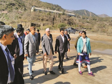 Nepal Prime Minister K P Sharma Oli visits Tehri Hydropower Development Corporation (THDC) in Tehri district of Uttarakhand state.