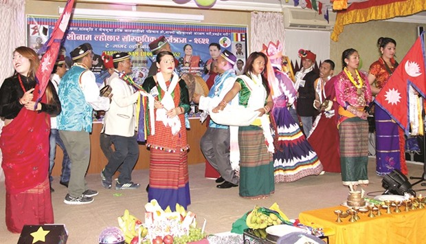 Tamang artistes welcoming their New Year.