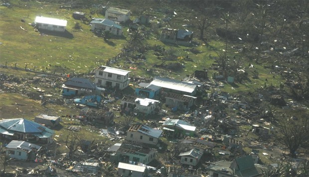 The damage to Yacata Island after the most powerful cyclone in Fiji's history