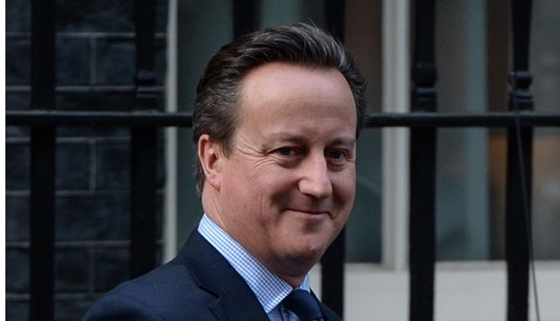 David Cameron leaves 10 Downing Street in London on Monday ahead of giving a European Council statement to parliament.
