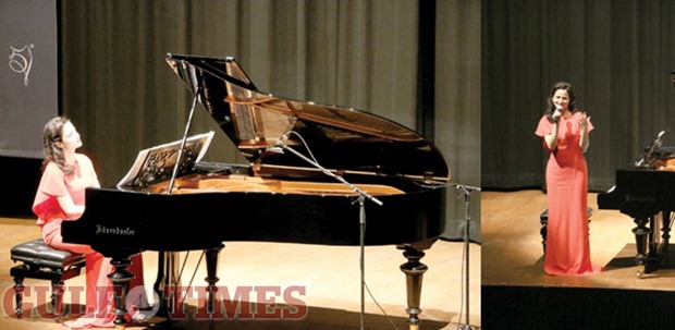PLAY ON: Dora Deliyska enthralled the audience in Doha with her enchanting concert concept, the BACH Project. Right: Deliyska played the concert in four different blocks with continuity to create a new composition.  Photo:  Umer Nangiana