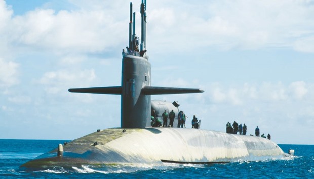 Ohio class missile submarine.