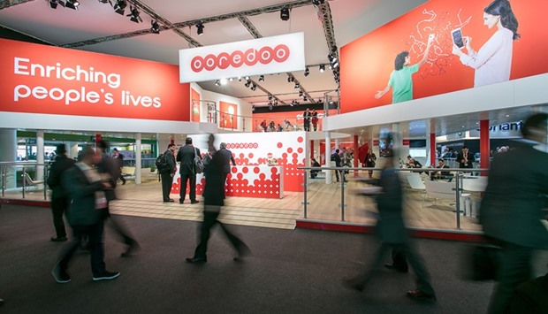The Ooredoo pavilion at Mobile World Congress in Barcelona.
