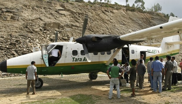 A Tara Air DHC-6 Twin Otter aircraft, similar to one that crashed in Nepal