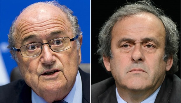 The bans against Blatter (L), FIFA president for 17 years, and UEFA president Platini (R) were reduced from eight years to six by the appeal committee. 