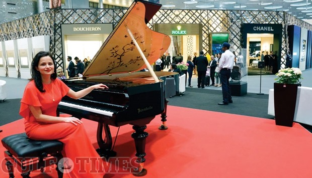 Renowned pianist Dora Deliyska is performing daily on the u201cButterflyu201d model piano by Ignaz Bosendorfer