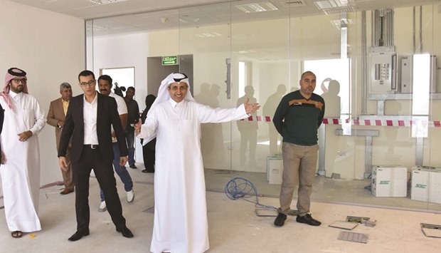 Sheikh Dr Khalid bin Jabor al-Thani gives the details about the new centre. PICTURE: Noushad Thekkayil
