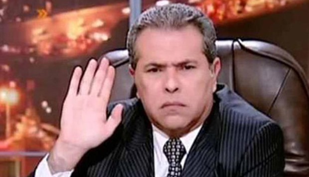 Tawfiq Okasha was hit with a shoe in the assembly