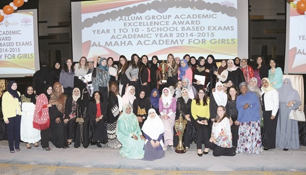 A group of staff members who were honoured.