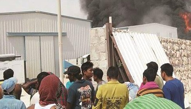 A fire broke out in Al Sheehaniya camp