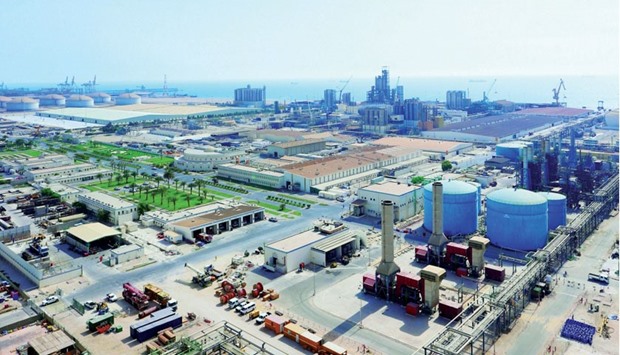 An aerial view of Qapco facilities in Mesaieed. Industries Qatar, the holding company of Qatar Petrochemicals (Qapco), Qatar Fertiliser, Qatar Steel and Qafac, has proposed a total annual dividend of QR3bn, equivalent to a payout of QR5 per share and representing 50% of the nominal value.