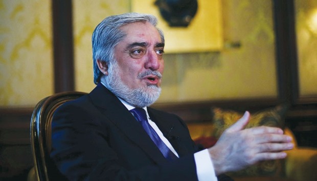 Abdullah Abdullah during an interview with Reuters in New Delhi, India, yesterday.