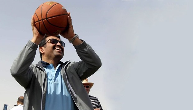 HE the Minister of Energy and Industry Dr Mohamed bin Saleh al-Sada taking part in the Sport Day event at AZF last year