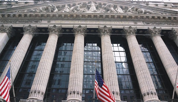 A frontal view of the New York Stock Exchange. With stocks plunging, volatility is on the rise as oilu2019s decline shows no signs of abating and worries about Chinau2019s slowdown intensify.