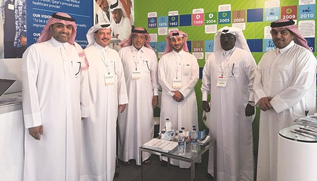 HMC officials at the Arab Health exhibition.