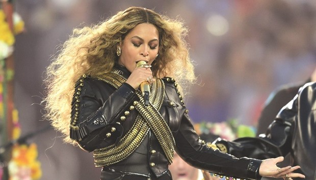 Beyonce performing during the Super Bowl, the most watched US television broadcast of the year which drew more than 111mn  viewers, on Sunday.