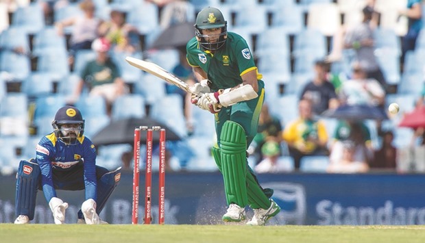 South Africau2019s Hashim Amla plays a shot during the fifth and last One Day International against Sri Lanka in Centurion yesterday.